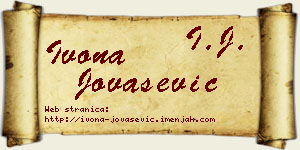 Ivona Jovašević vizit kartica